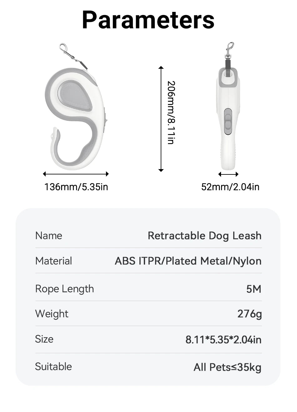 Automatic Extendable Dog Lead Traction Rope