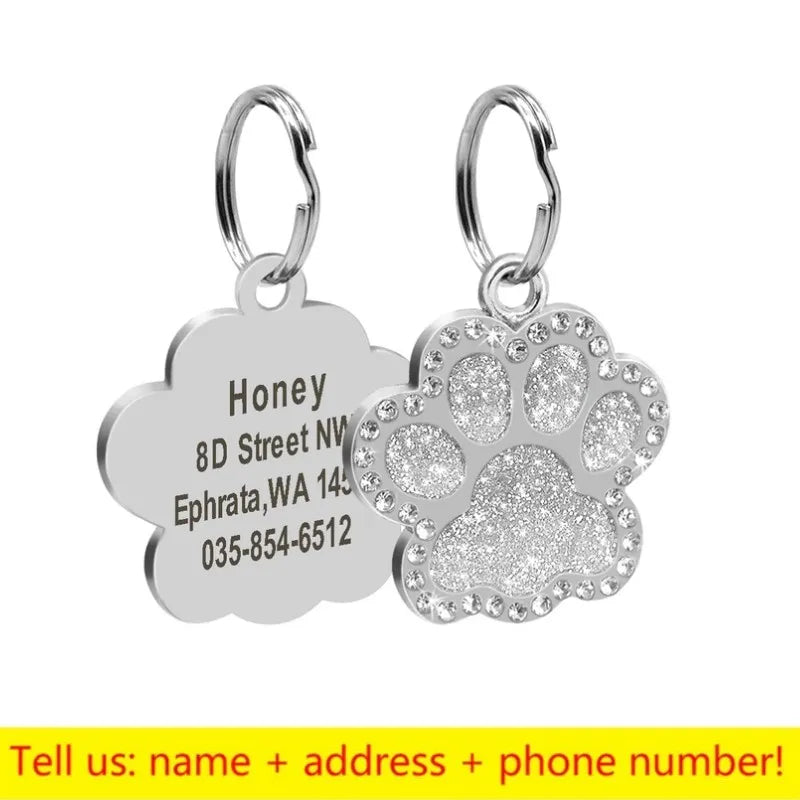 Engraved Stainless Steel Pet Pendant ID Tag