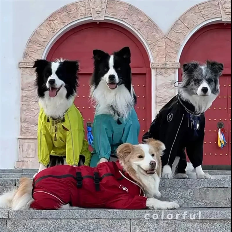 Adjustable Waterproof Dog Jump Suit w/Detachable Hood