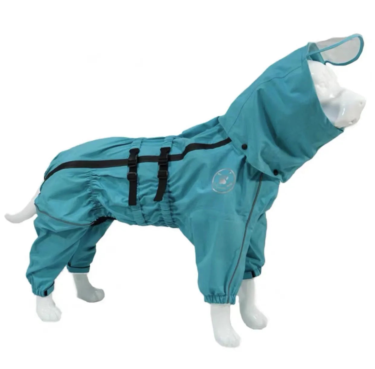 Adjustable Waterproof Dog Jump Suit w/Detachable Hood
