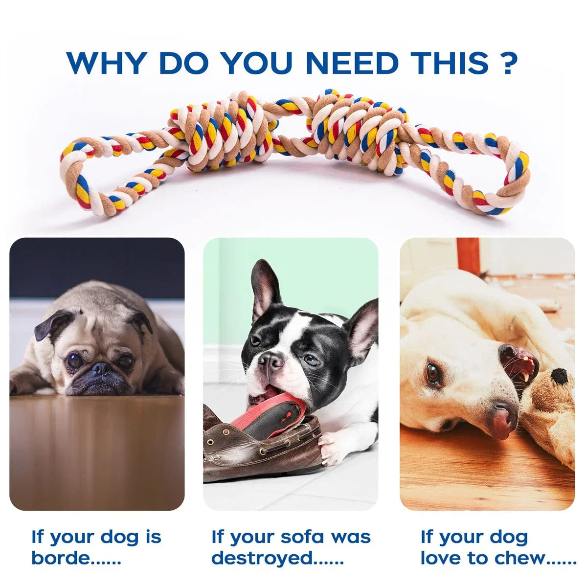 Virtually Indestructible Chew Rope Dog Toy