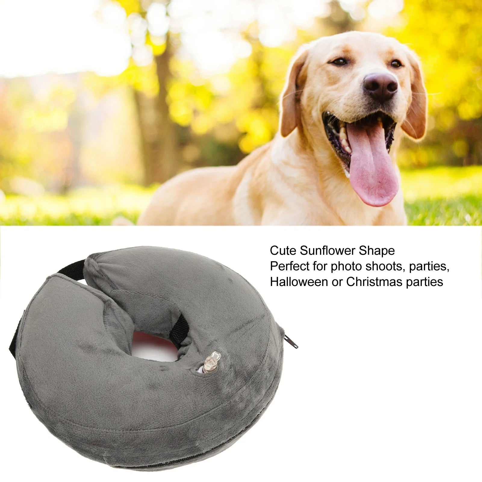 Plush Protective Inflatable Pet Recovery Collar