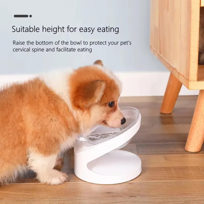 Anti-Slip High Tilted Neck Protector Pet Bowl