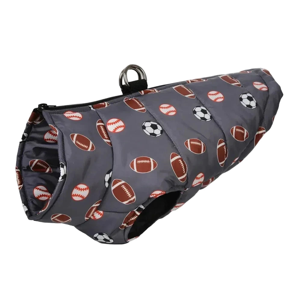 Printed Waterproof Warm Dog Coat