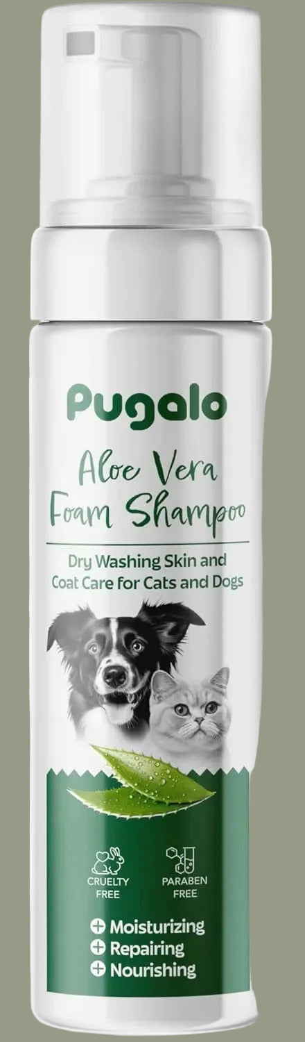 Waterless No-Rinse Aloe Vera Foam Pet Shampoo