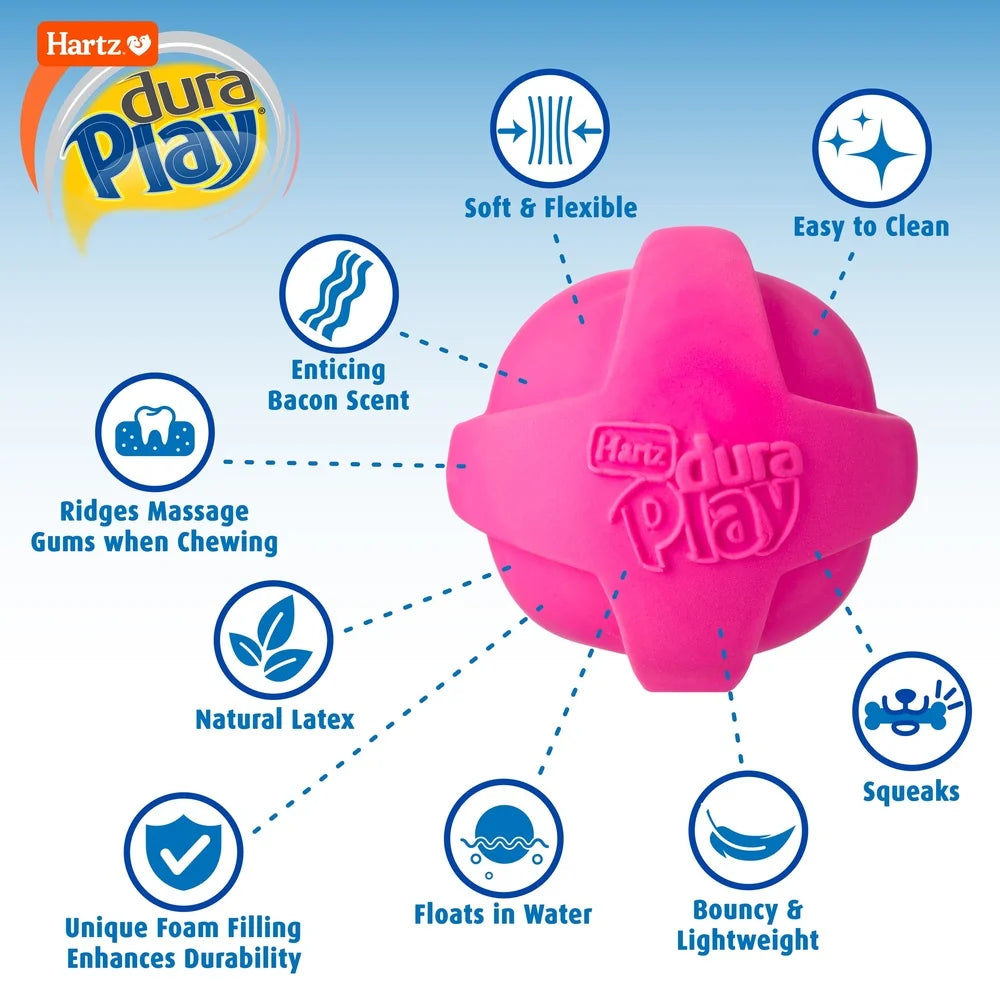 3 Pack Durable Latex Squeaky Dog Fetch Balls