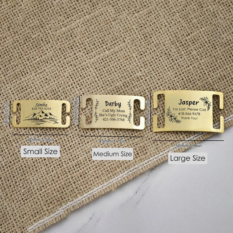 Curved Personalized Pet ID Collar Tag