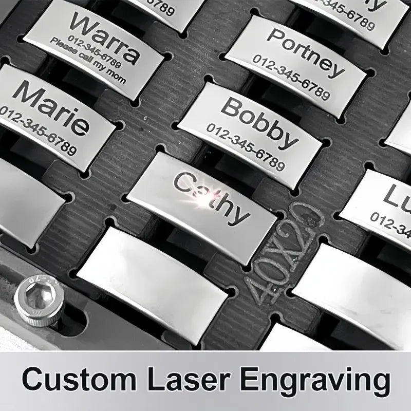 Custom Laser Engraved Pet ID Collar Charm
