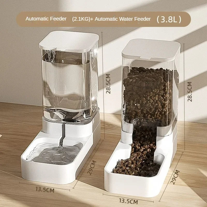 Large Capacity Automatic Gravity Pet Food & Water Dispenser