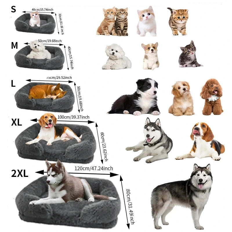 Plush Thickened Orthopedic Pet Bed