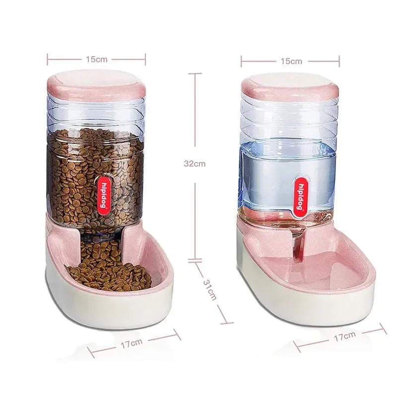 Large Capacity Automatic Gravity Pet Food  & Water Dispensers