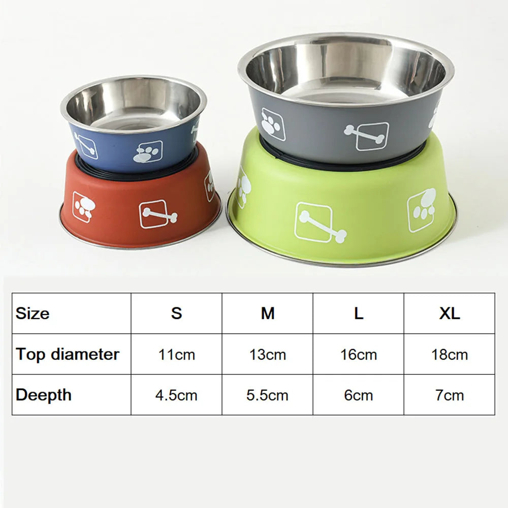 Durable Stainless Steel Non-Slip Pet Bowl