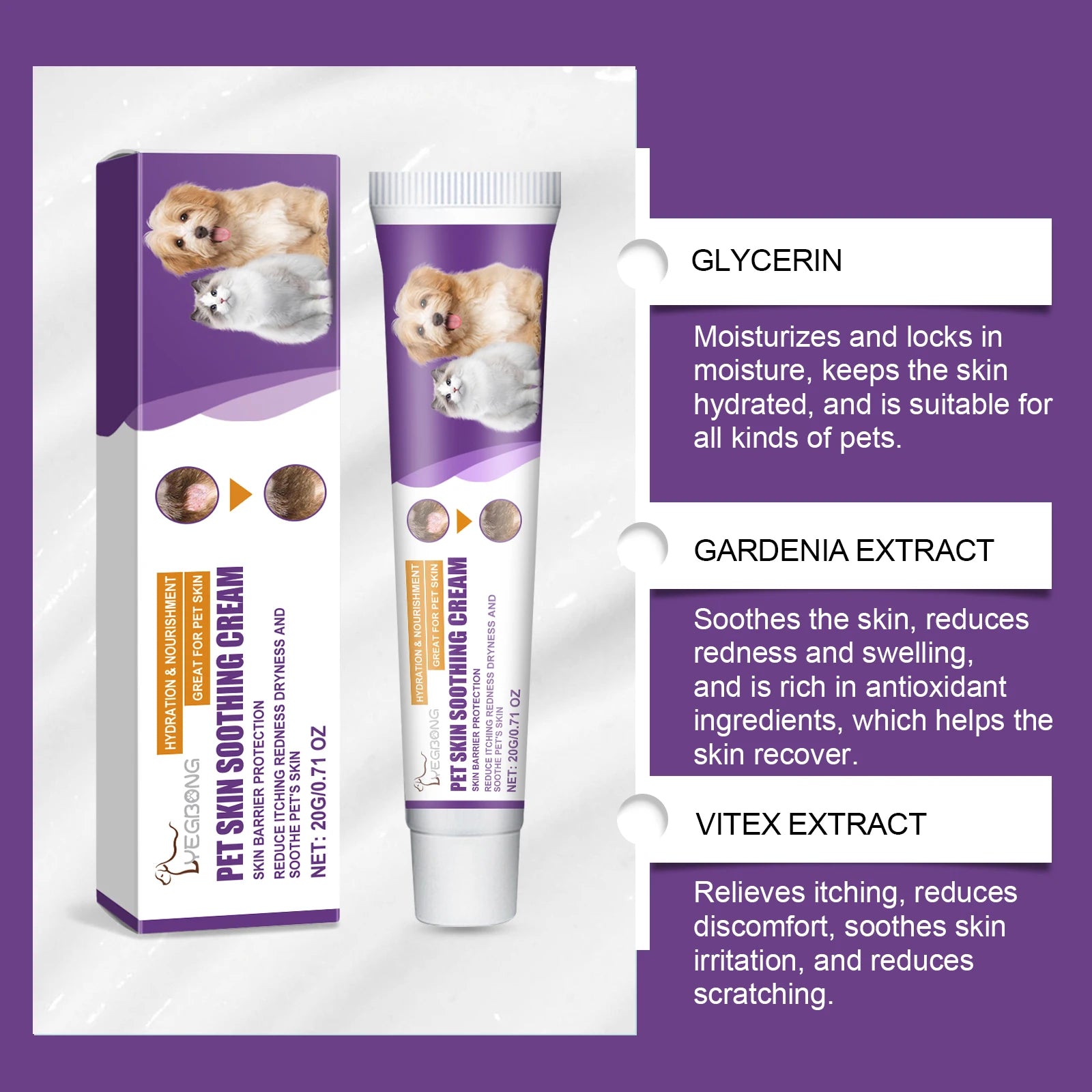 Pet Skin Soothing Itch Relief Repair Cream