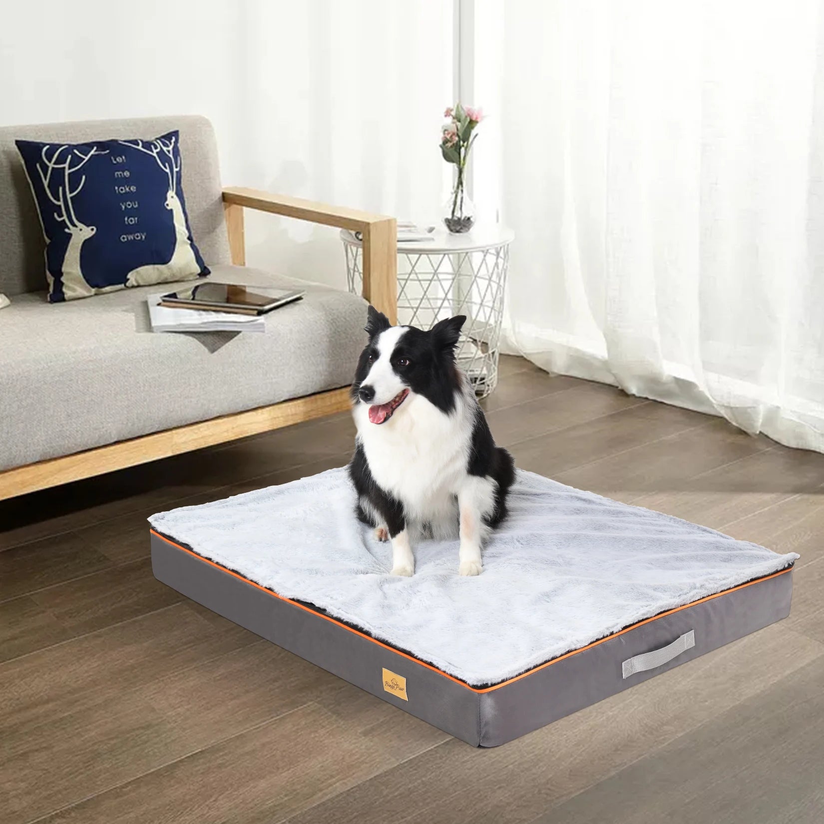 Padded Orthopedic Dog Foam Cushion Bed w/Washable Cover