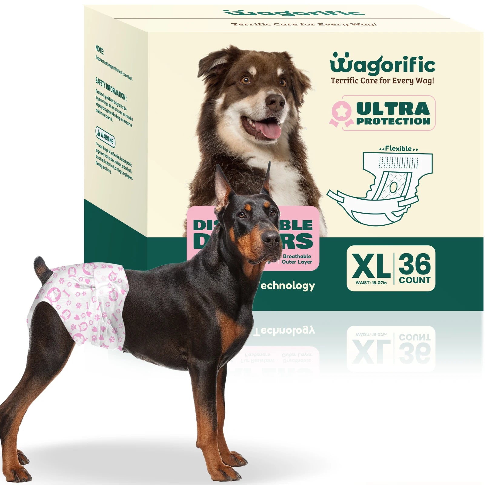 Soft & Breathable Disposable Female Dog Diapers