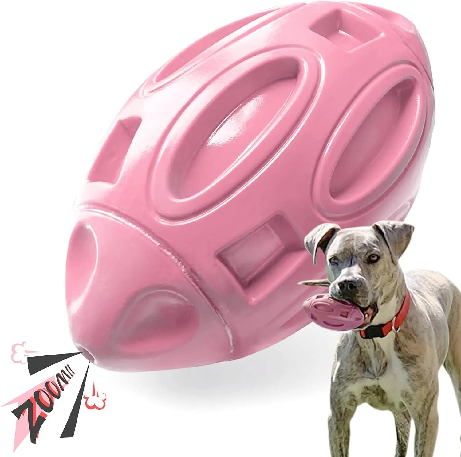 Ultra-Durable Rubber Squeaky Chew & Fetch Dog Ball