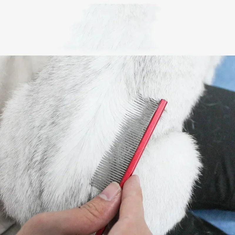 Stainless Steel Fine Tooth Pet Grooming & Flea Removal Comb