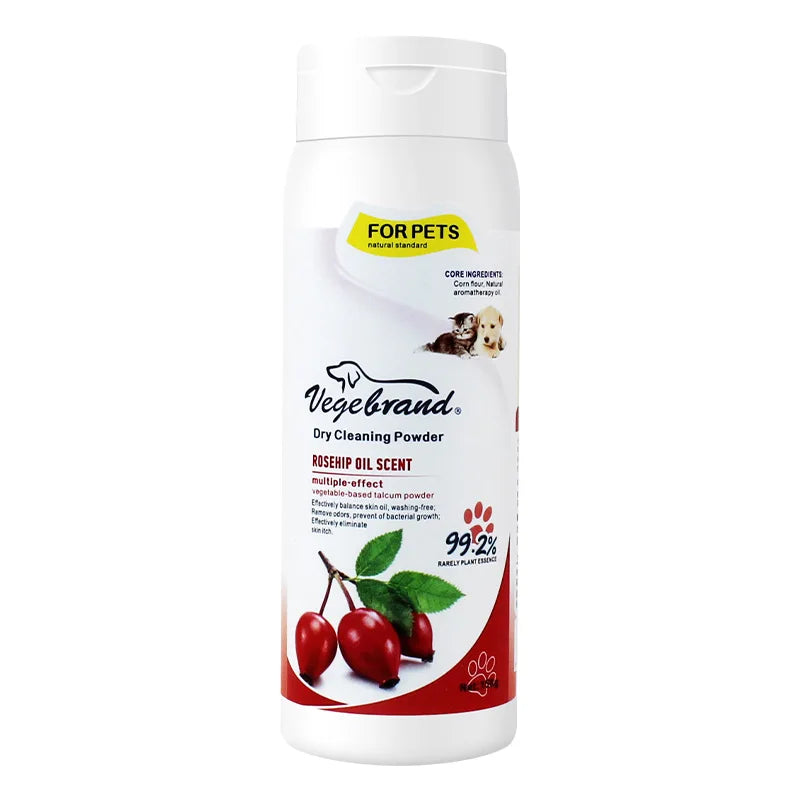 Plant-Based Odor Eliminating Pet Dry Shampoo Powder
