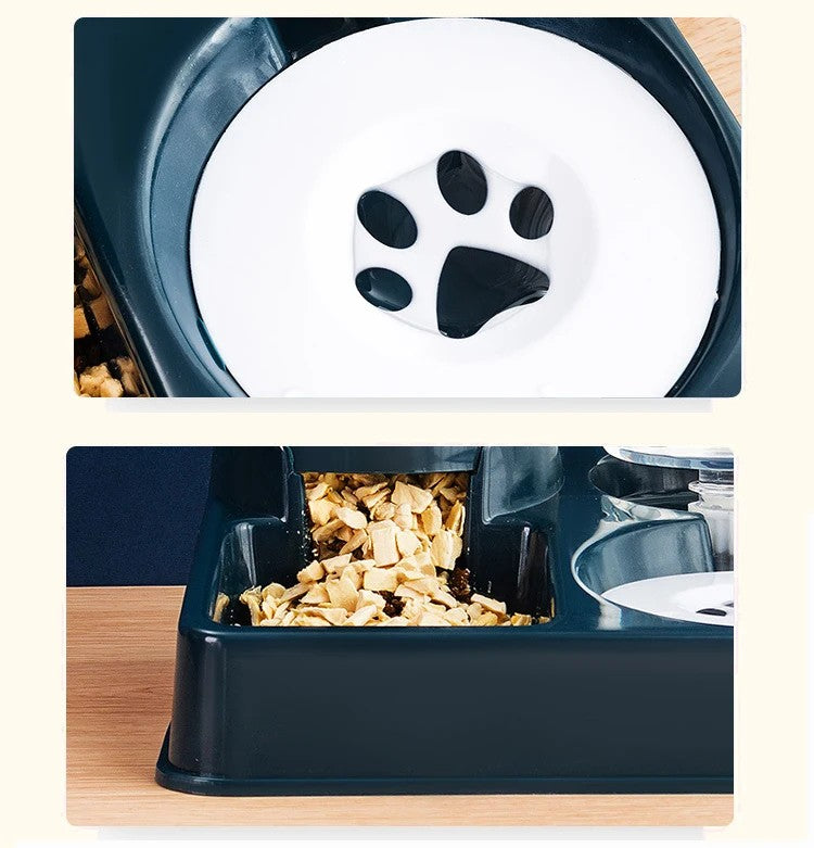 2-In-1 Tilted Pet Gravity Food & Water Dispenser Set