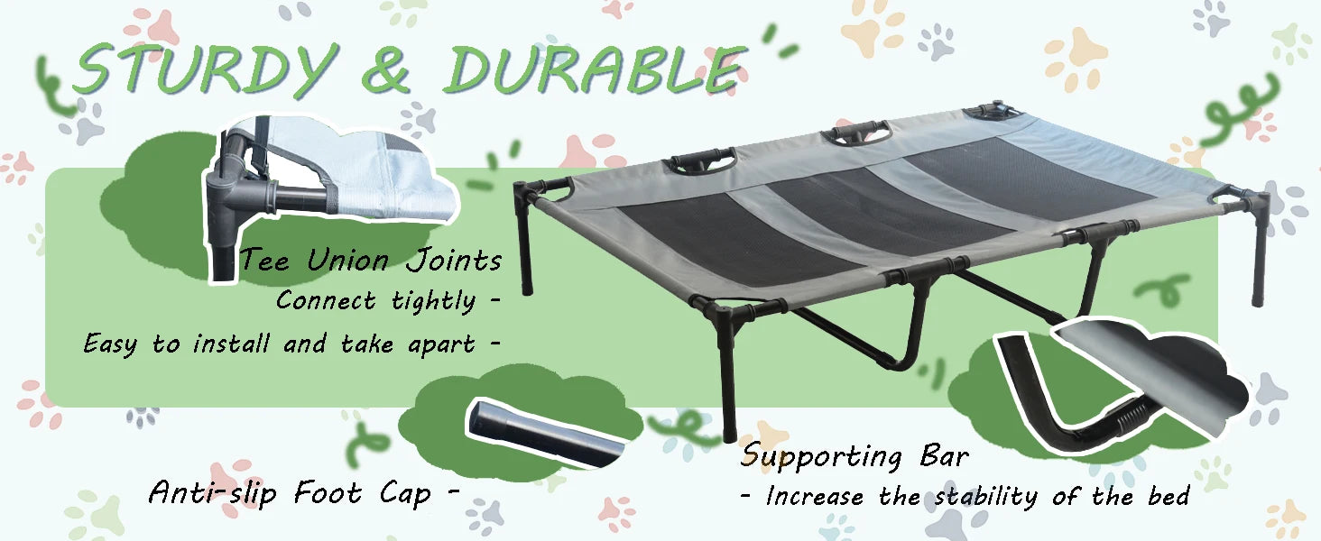 Large Anti Scratch Elevated Canopy Pet Bed