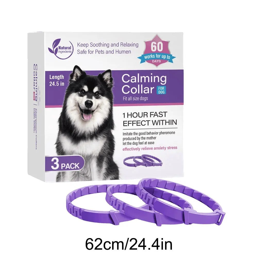 3PC Set Long Lasting Stress & Anxiety Relief Dog Calming Collars