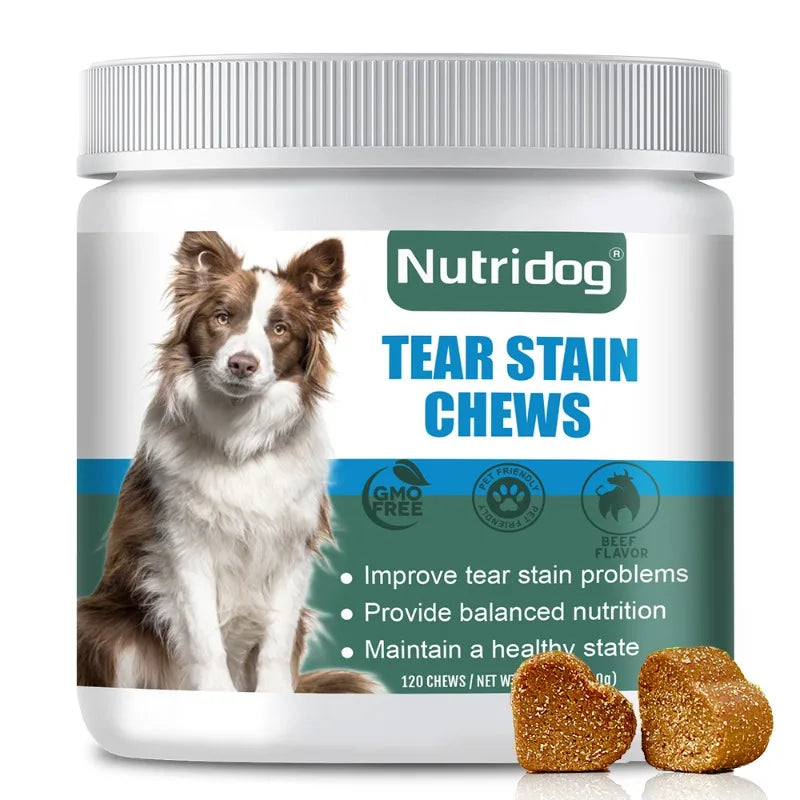 Tear Stain & Eye Health Dog Chews w/Cranberries & Vitamins