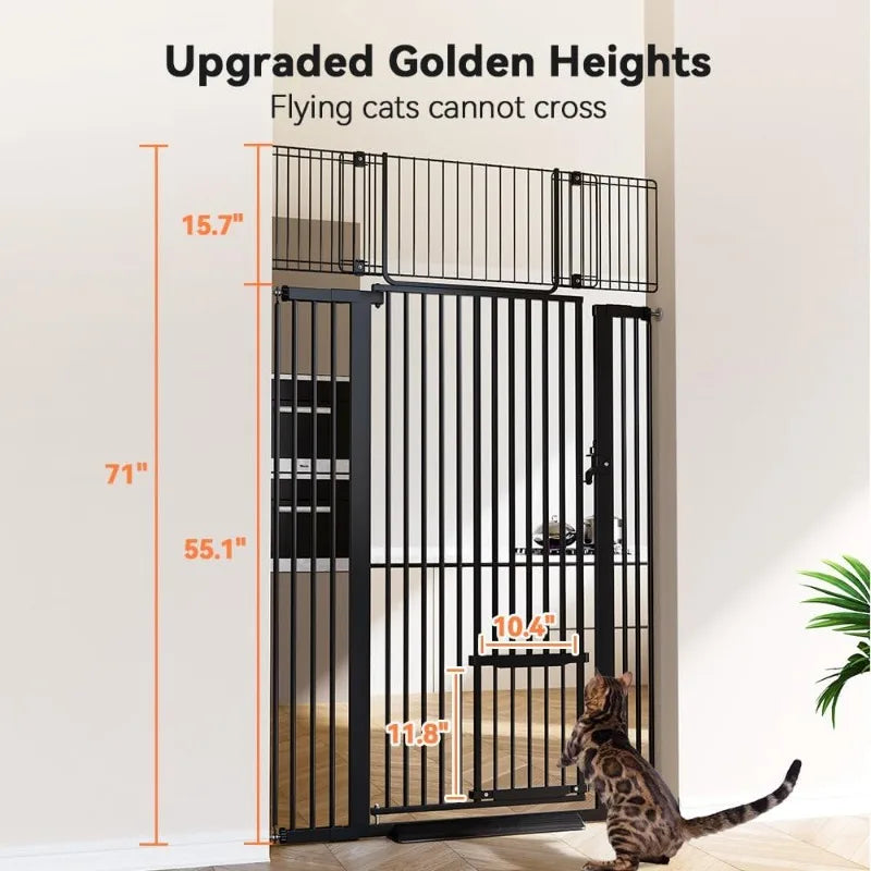 Extra-Tall Pressure Mounted Easy Walk-Thru Pet Gate