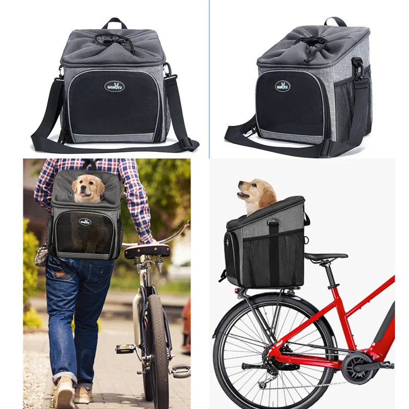 Detachable Bike Basket & Car Seat Pet Backpack Carrier