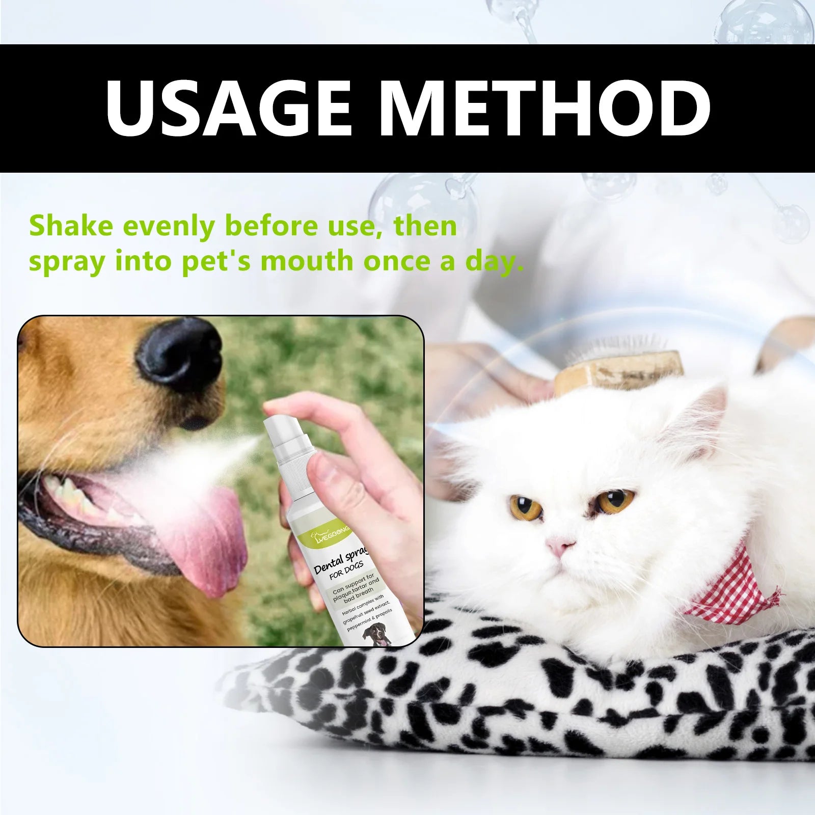 Minty Fresh Oral Cleansing Pet Dental Care Spray