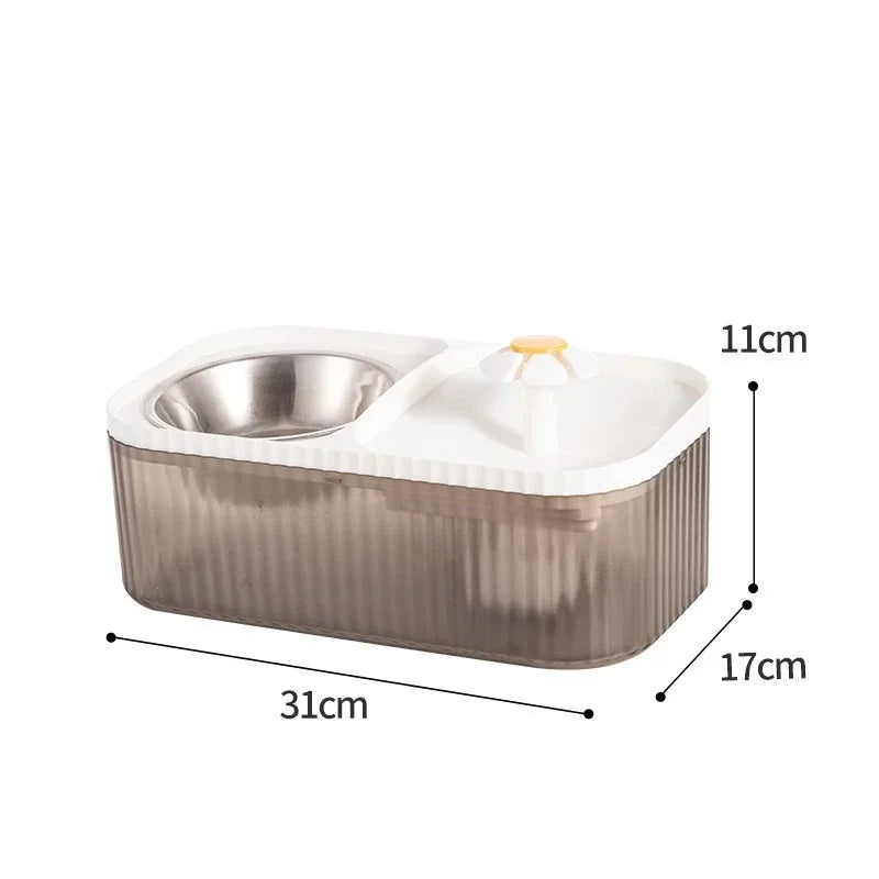 Automatic 2-in-1 Pet Feeder & Water Fountain