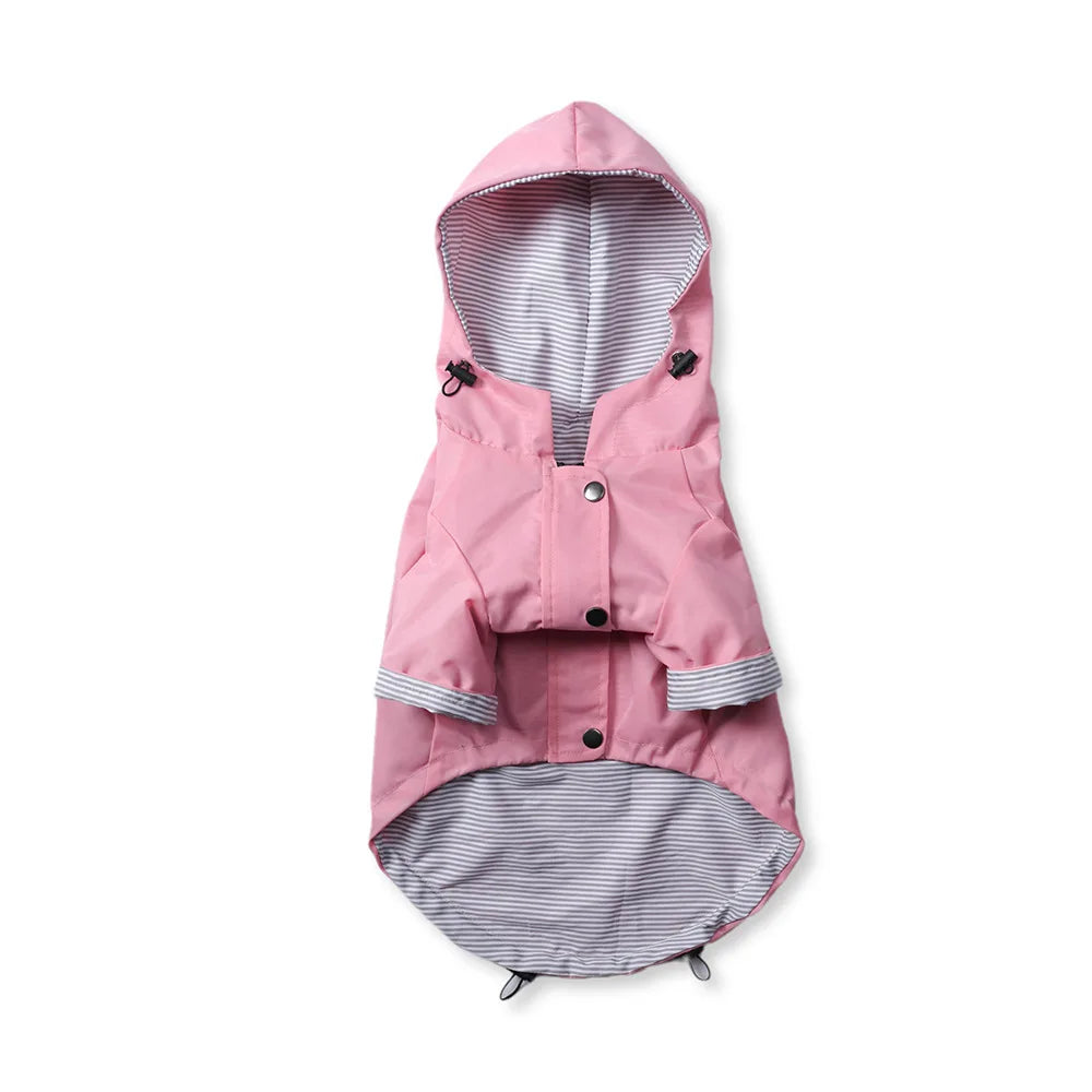 Stylish Colorful Hooded Waterproof Dog Rain Coat