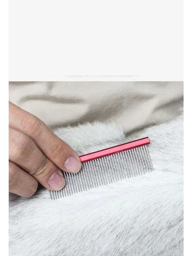 Stainless Steel Fine Tooth Pet Grooming & Flea Removal Comb