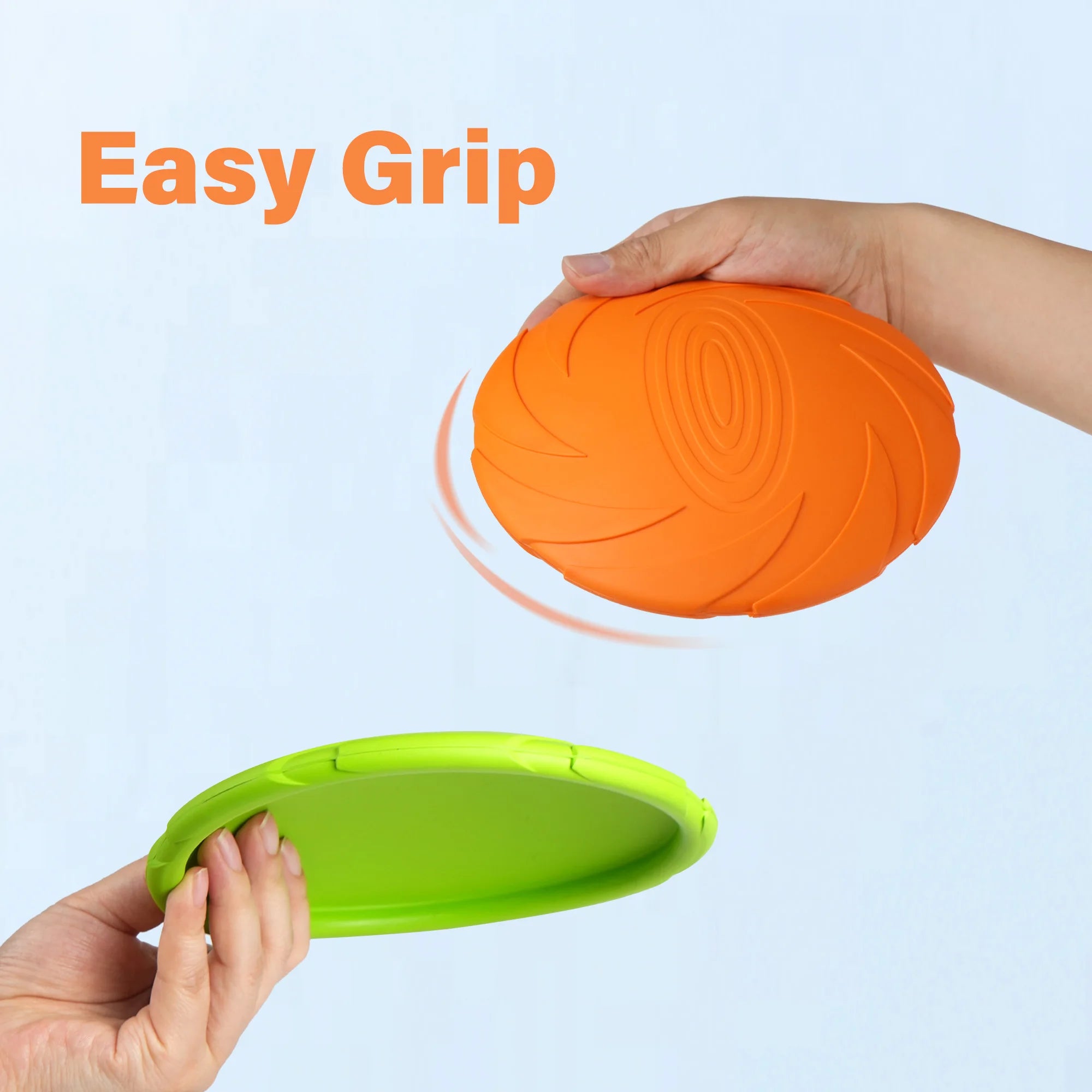 2-Pack Natural Rubber Dog Flying Frisbees