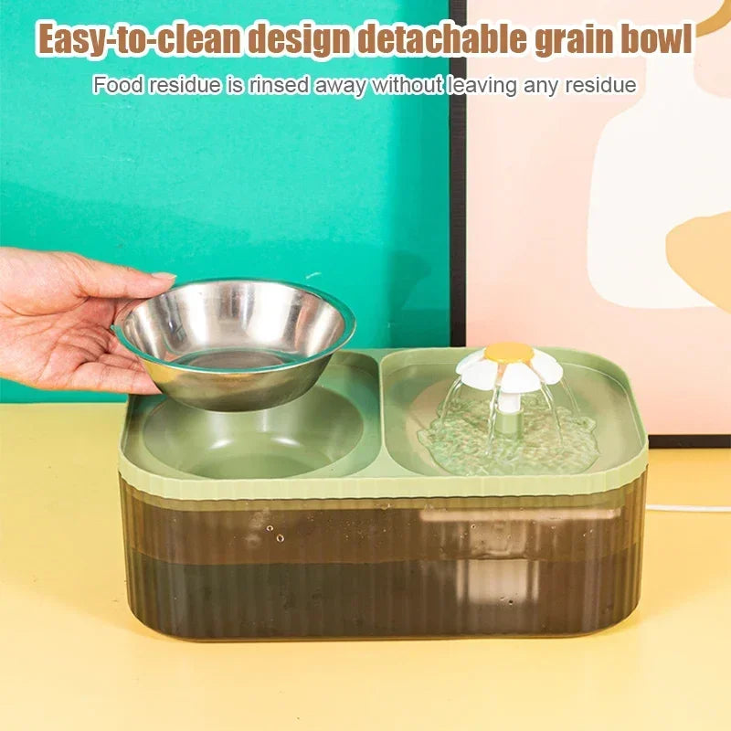 Automatic 2-in-1 Pet Feeder & Water Fountain