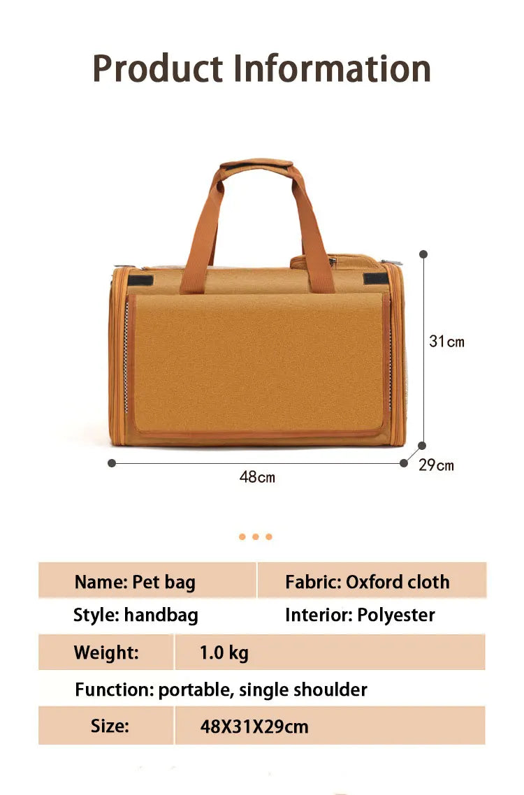 Modern Sleek Shoulder Bag Pet Carrier
