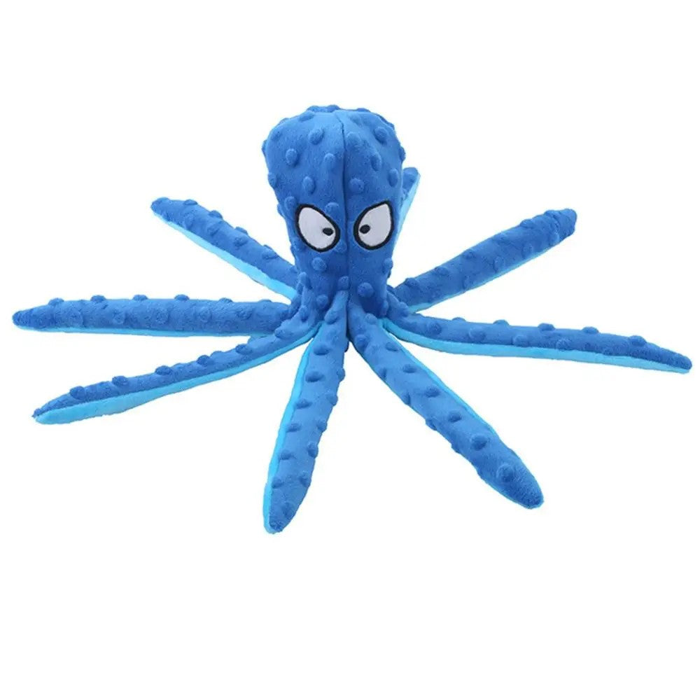 Octopus Shaped Plush Dog Squeaky Toy