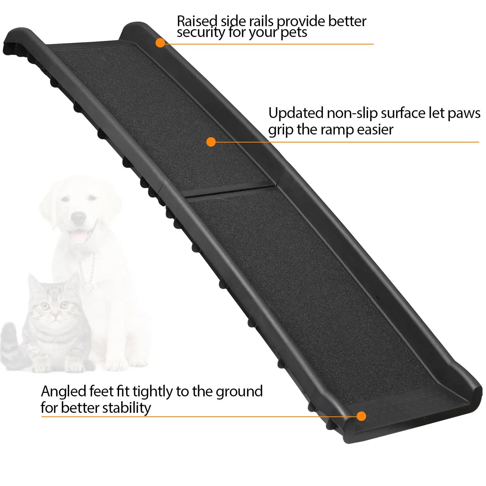 61" Folding Non-Slip Plastic Pet Ramp