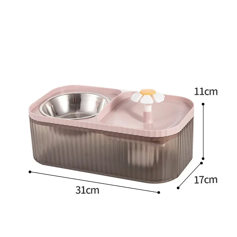 Automatic 2-in-1 Pet Feeder & Water Fountain