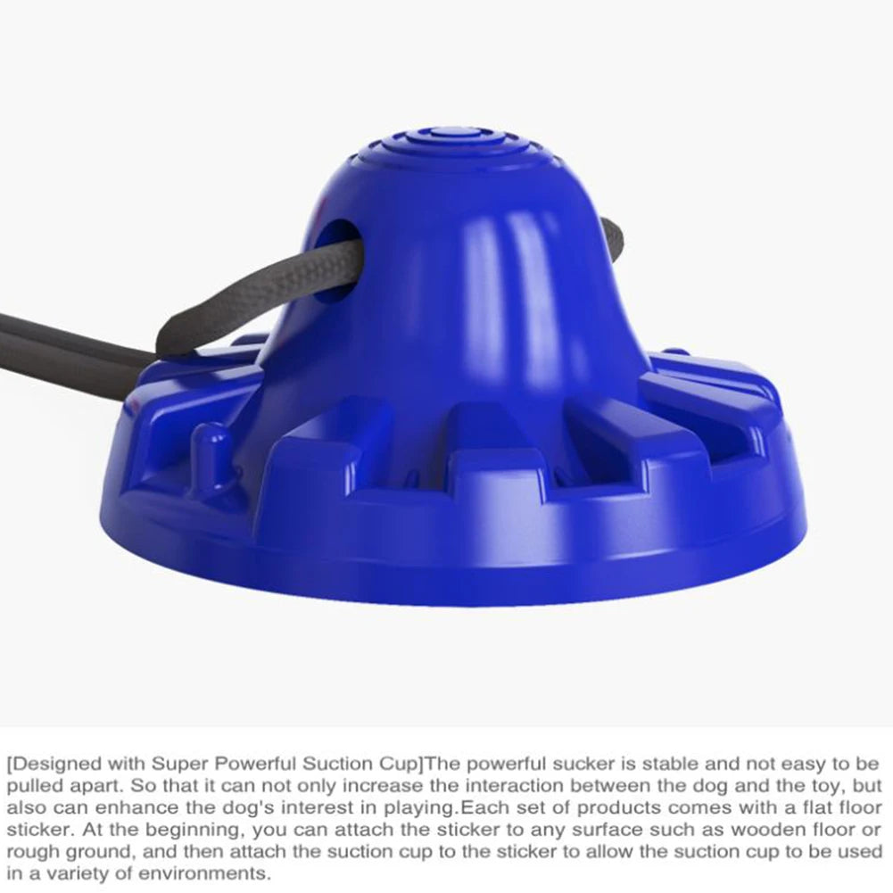 Suction Cup Aggressive Chewer Dog Rope Ball Toy