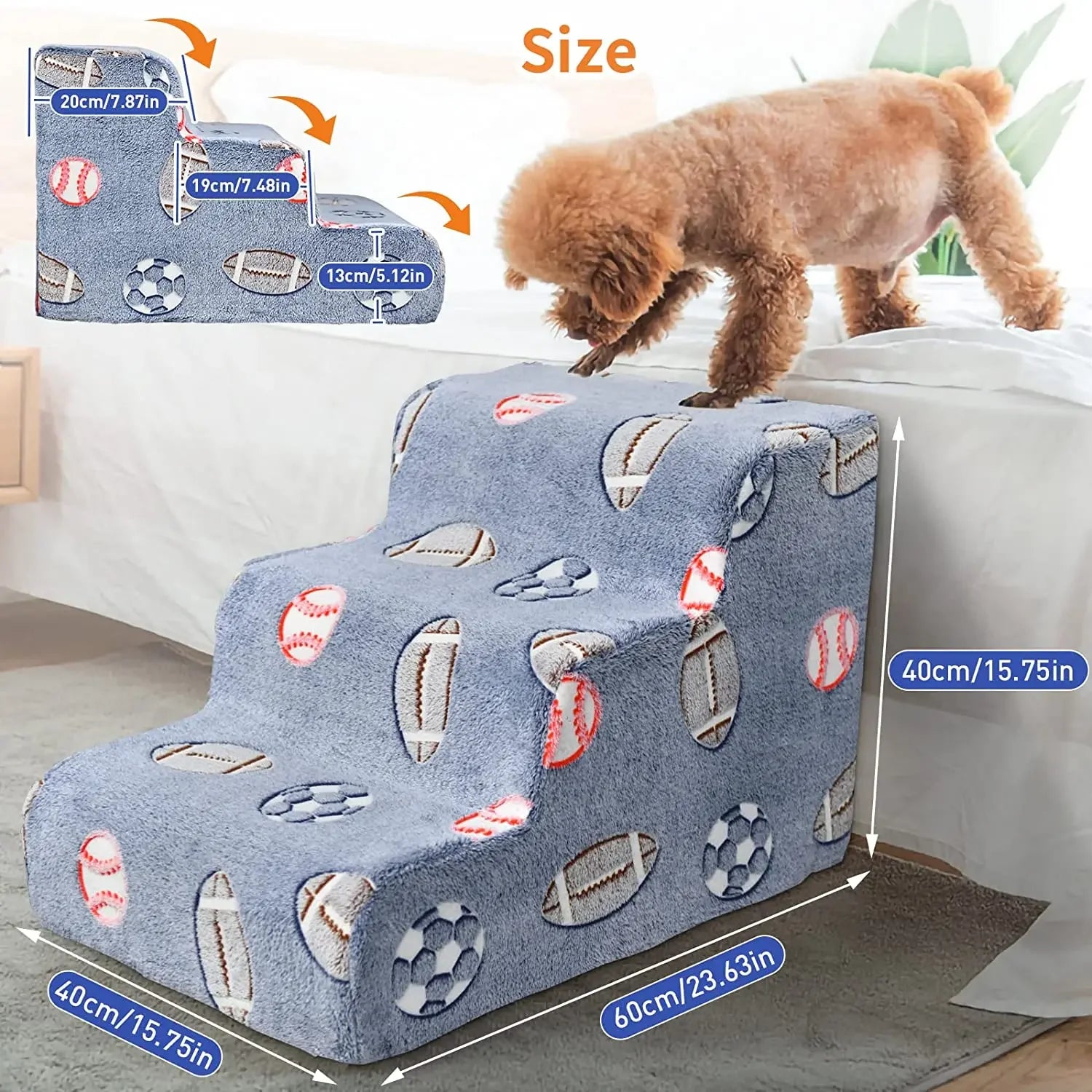 Moebypet Luminous Anti-Slip Memory Foam Pet Stairs