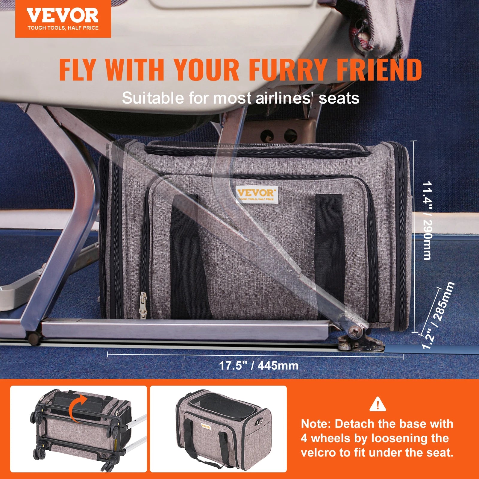 Airline Approved Expandable Rolling Pet Carrier