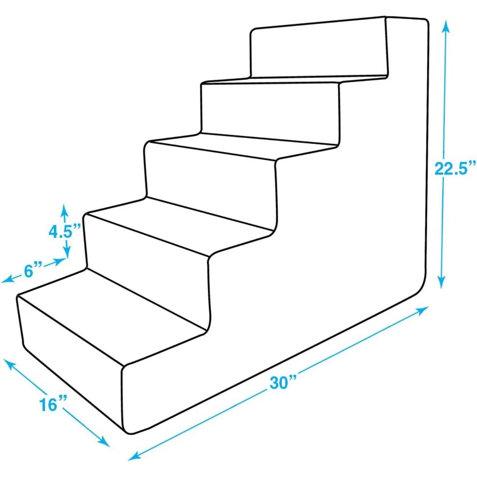 Non-Slip CertiPUR Foam Pet Stairs