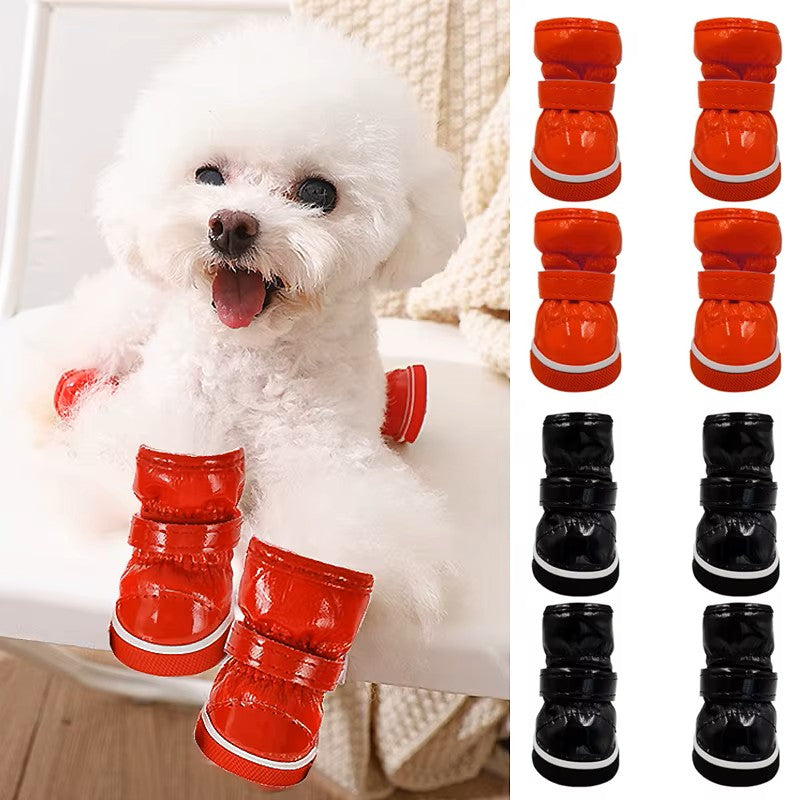 Small Pet Waterproof Warm Fleece Winter Snow Boots