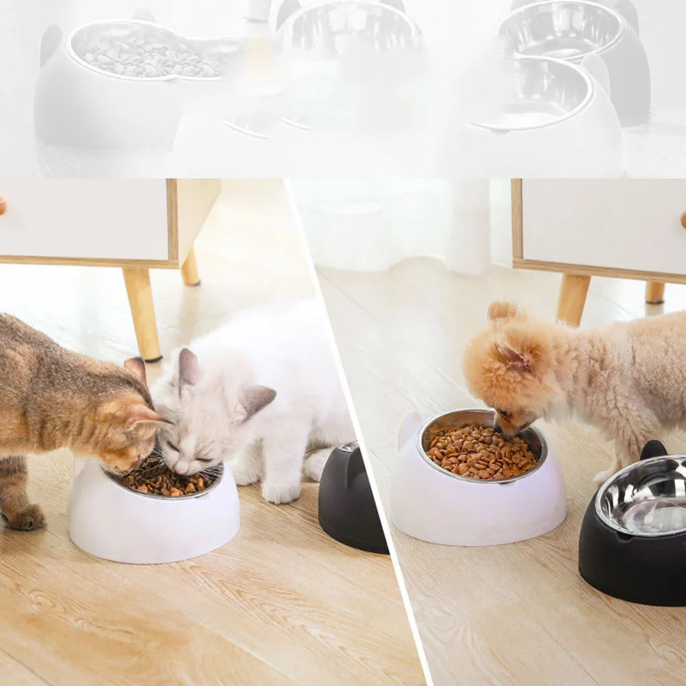 Elevated Non-Slip Stainless Steel Pet Food Bowl