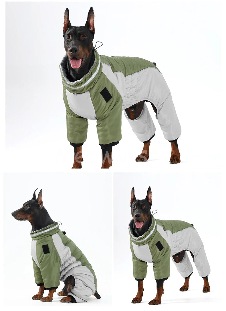 Thick Warm Turtleneck 4‑Legged Dog Snowsuit