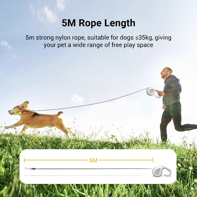 Automatic Extendable Dog Lead Traction Rope