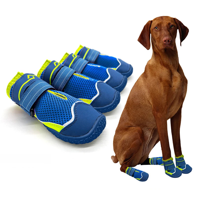 Premium High-Cut Reflective Waterproof Dog Paw Protector Boots