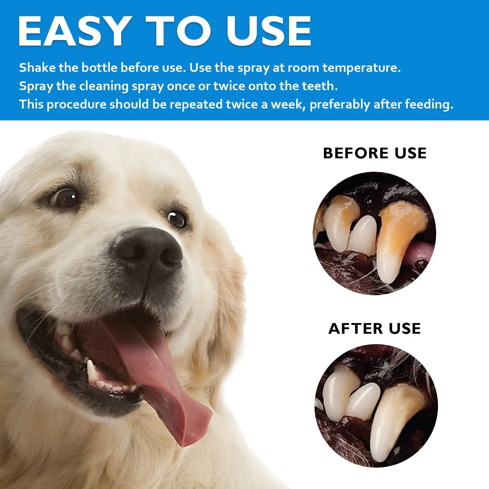 Pet Teeth Cleaning Dental Spray w/Fluoride