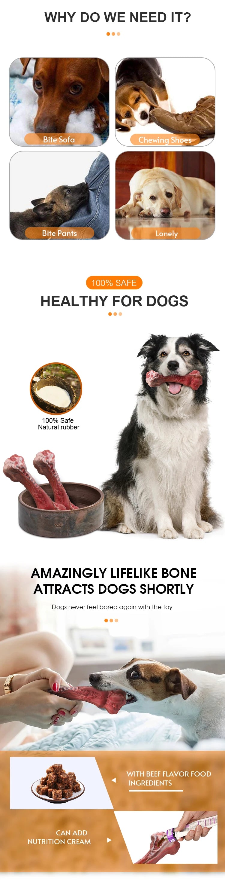 Tough Bone-Shaped Dog Toy For Aggressive Chewers