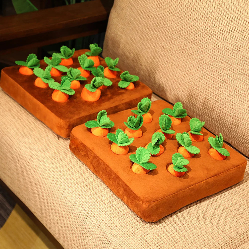 Plush Carrots Dog Puzzle Snuffle Mat